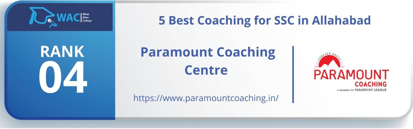 Rank 4: Paramount Coaching Centre Pvt. Ltd., Civil Lines